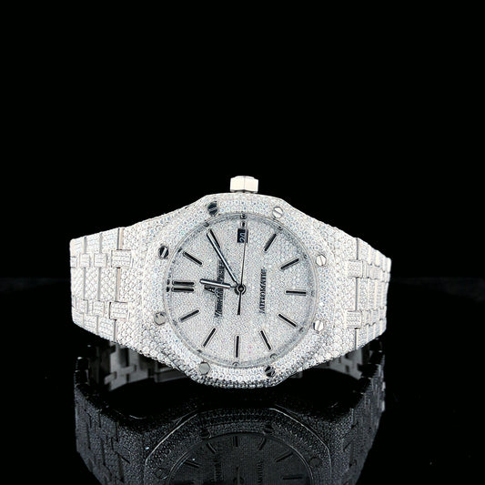 Audemars Piguet Royal Oak VVS Moissanite Diamond Iced Out Watch