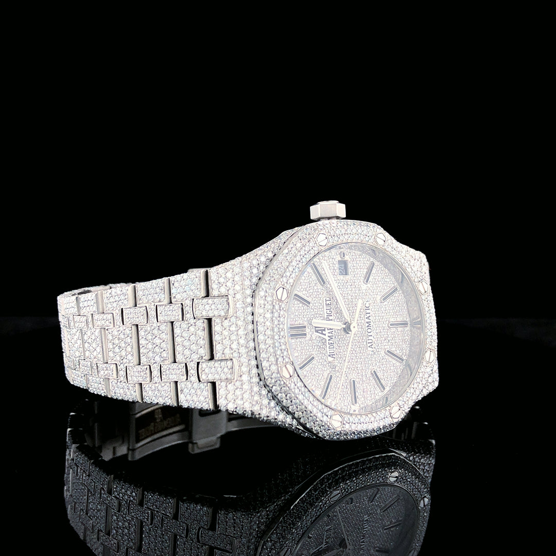 Audemars Piguet Royal Oak VVS Moissanite Diamond Iced Out Watch