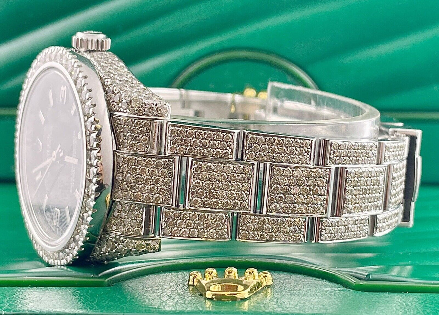 Rolex Datejust VVS Moissanite Diamond Iced Out Watch