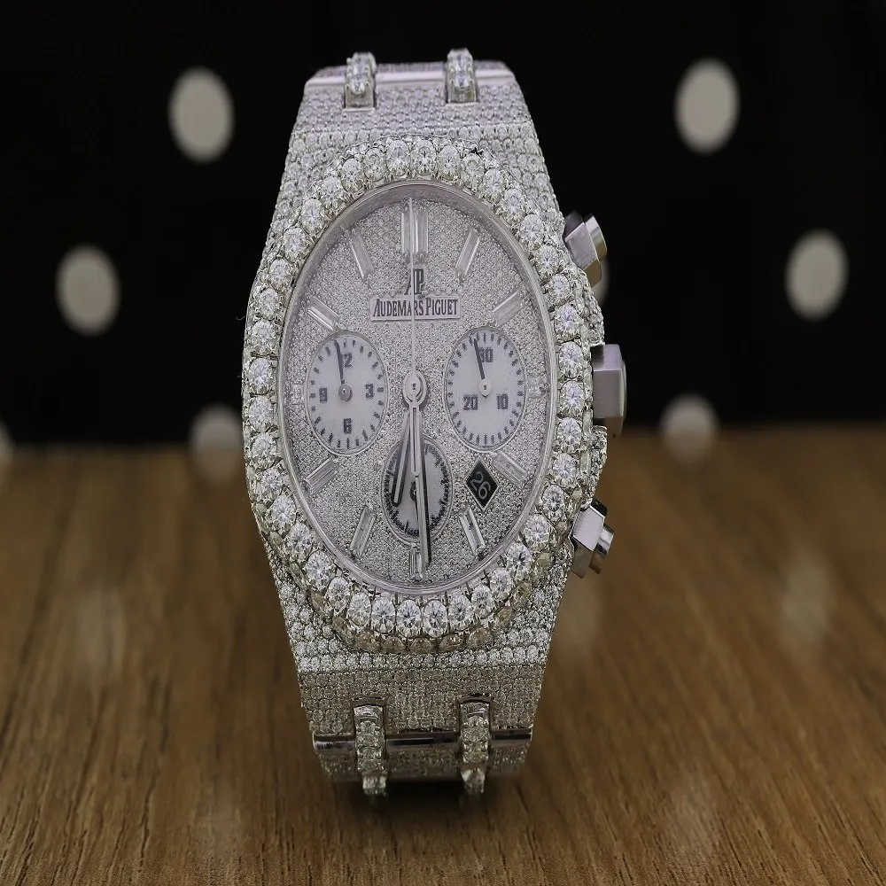 Audemars Piguet Royal Oak Offshore VVS Moissanite Diamond Iced Out Watch