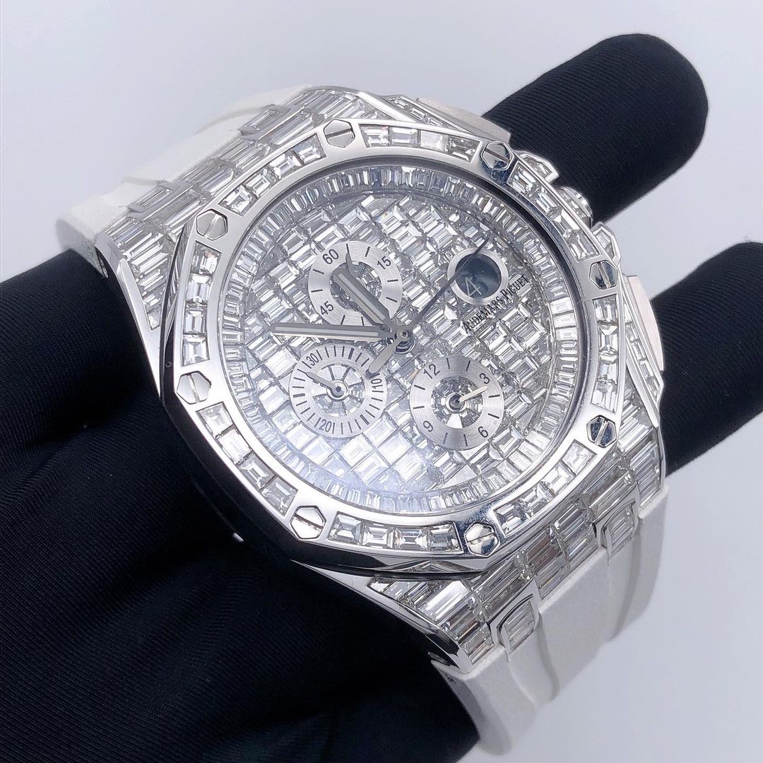 Audemars Piguet Royal Oak Offshore VVS Moissanite Diamond Iced Out Watch