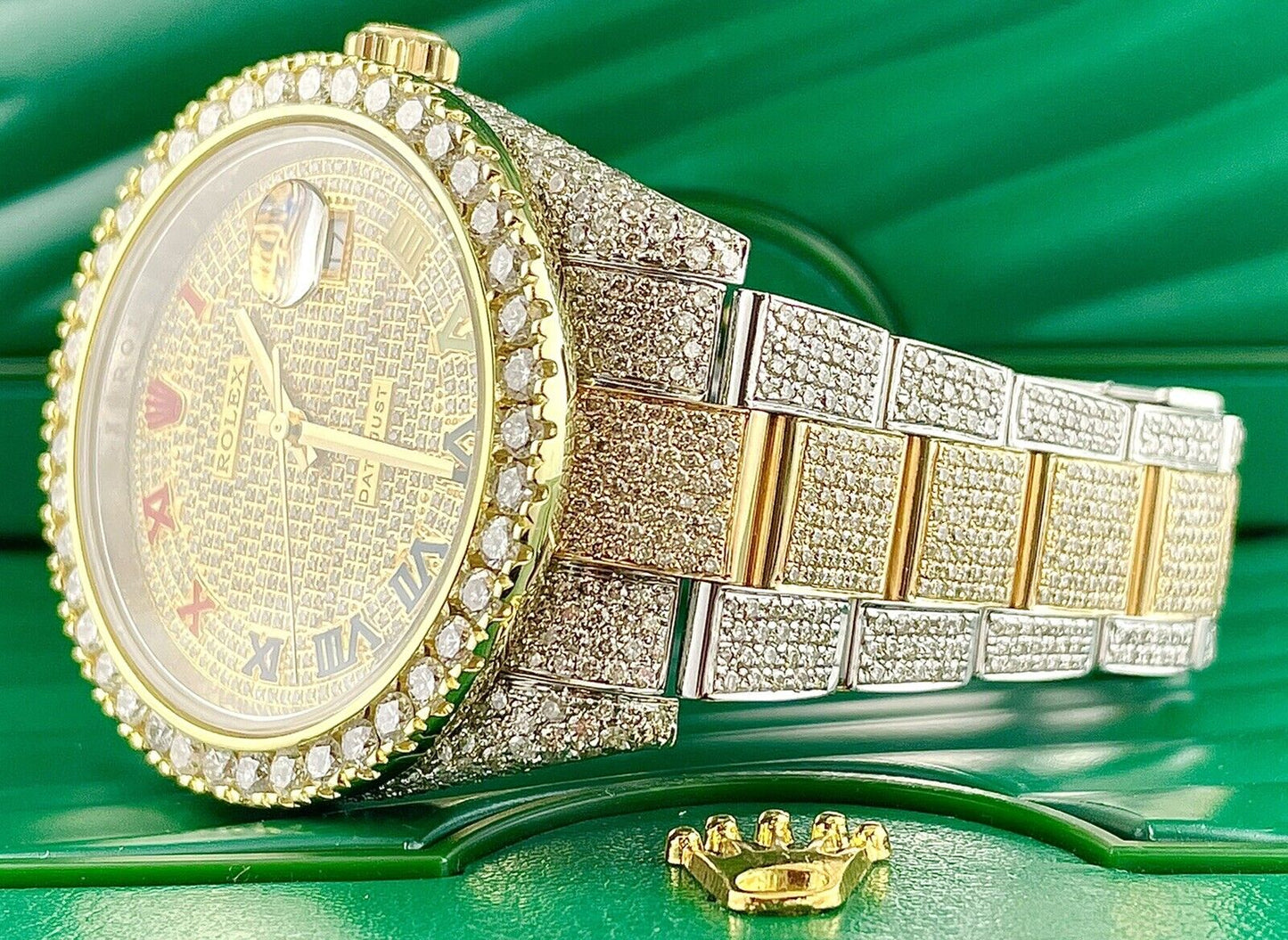 Rolex Datejust VVS Moissanite Diamond Iced Out Watch