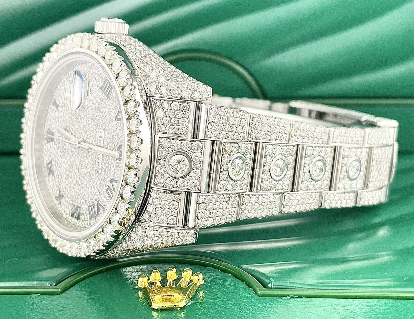 Rolex Datejust VVS Moissanite Diamond Iced Out Watch