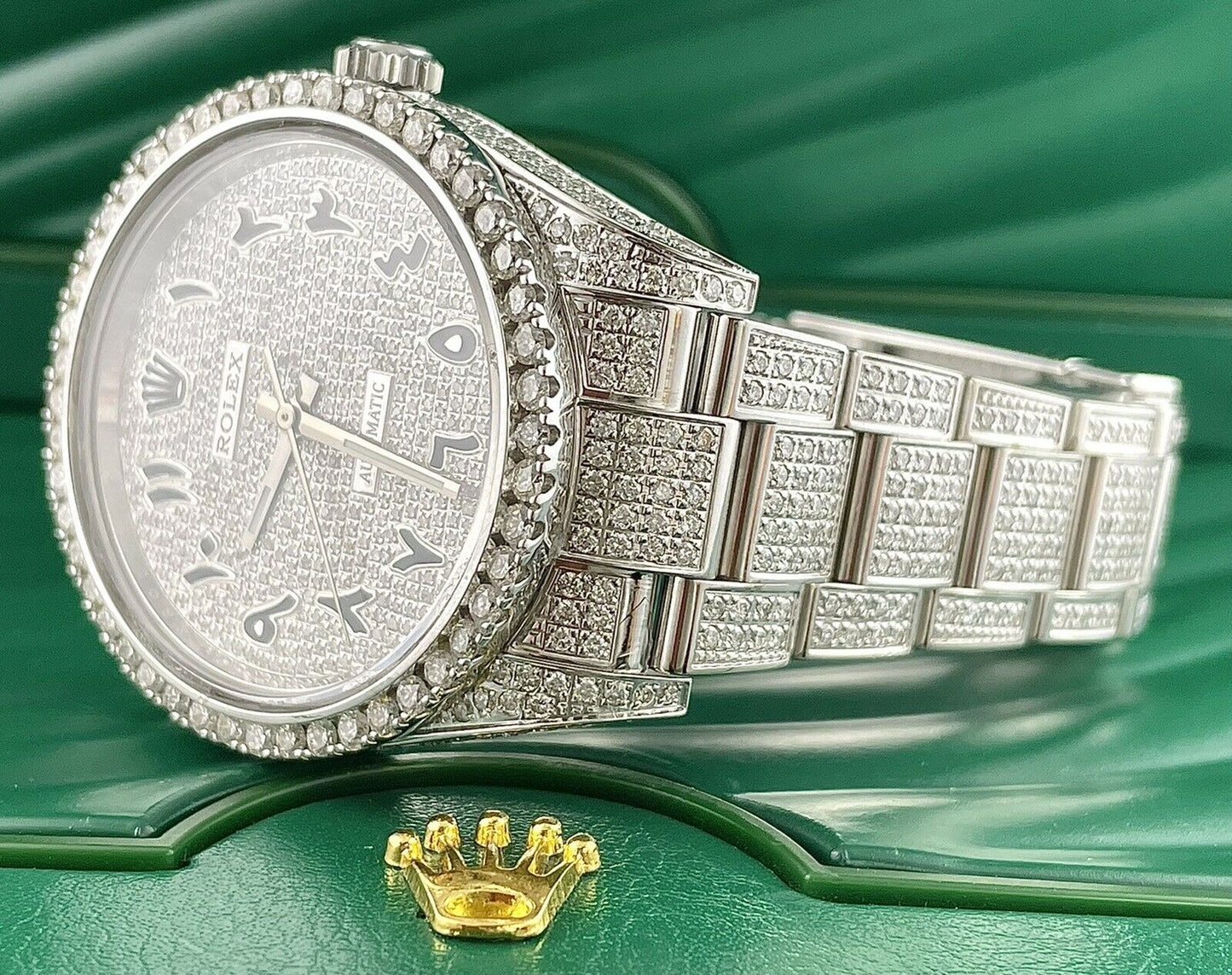 Rolex Datejust VVS Moissanite Diamond Iced Out Watch