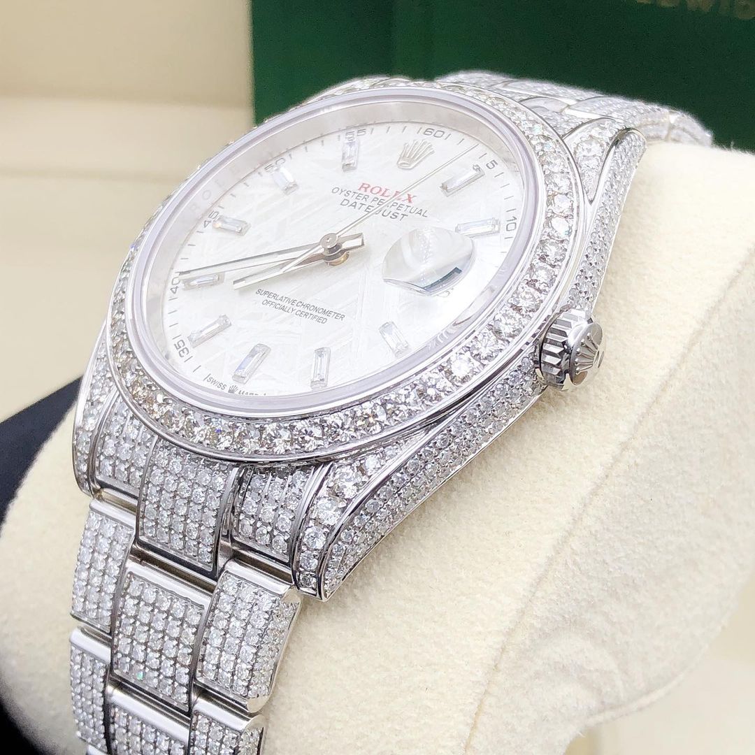 Rolex Datejust VVS Moissanite Diamond Iced Out Watch