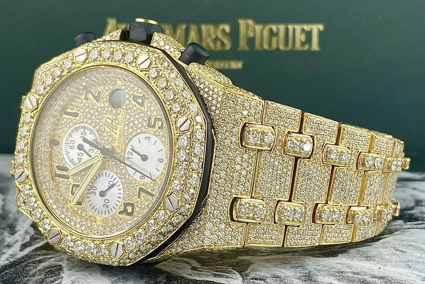 Audemars Piguet Royal Oak Offshore VVS Moissanite Diamond Iced Out Watch