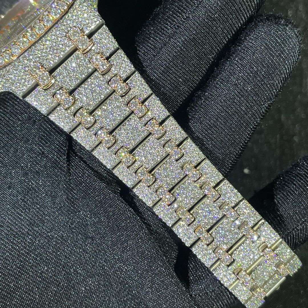 Audemars Piguet Royal Oak VVS Moissanite Diamond Iced Out Watch