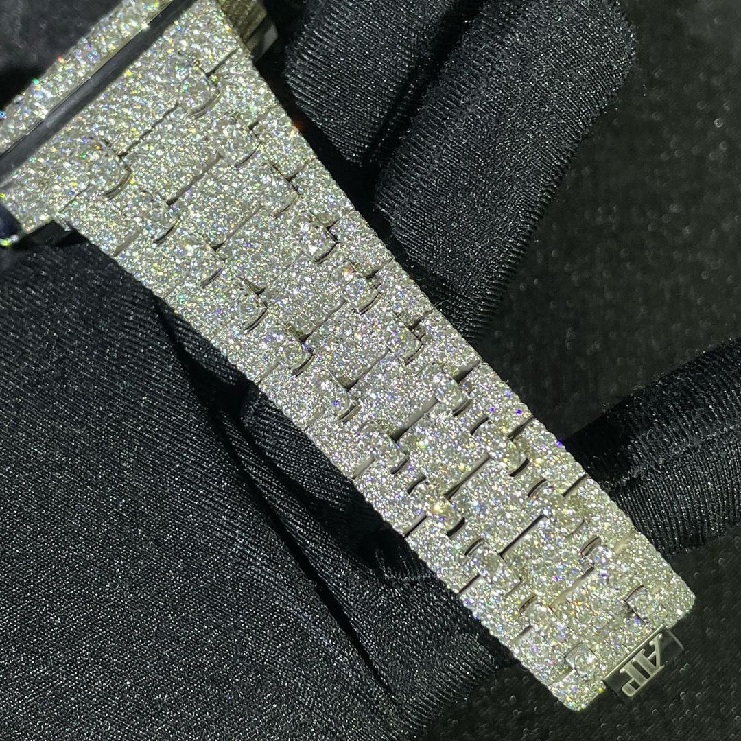 Audemars Piguet Royal Oak Offshore VVS Moissanite Diamond Iced Out Watch