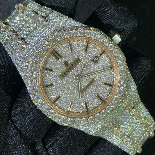 Audemars Piguet Royal Oak VVS Moissanite Diamond Iced Out Watch