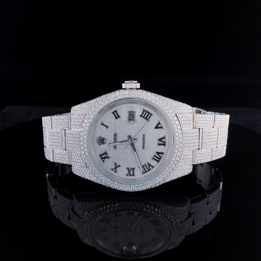 Rolex Datejust VVS Moissanite Diamond Iced Out Watch