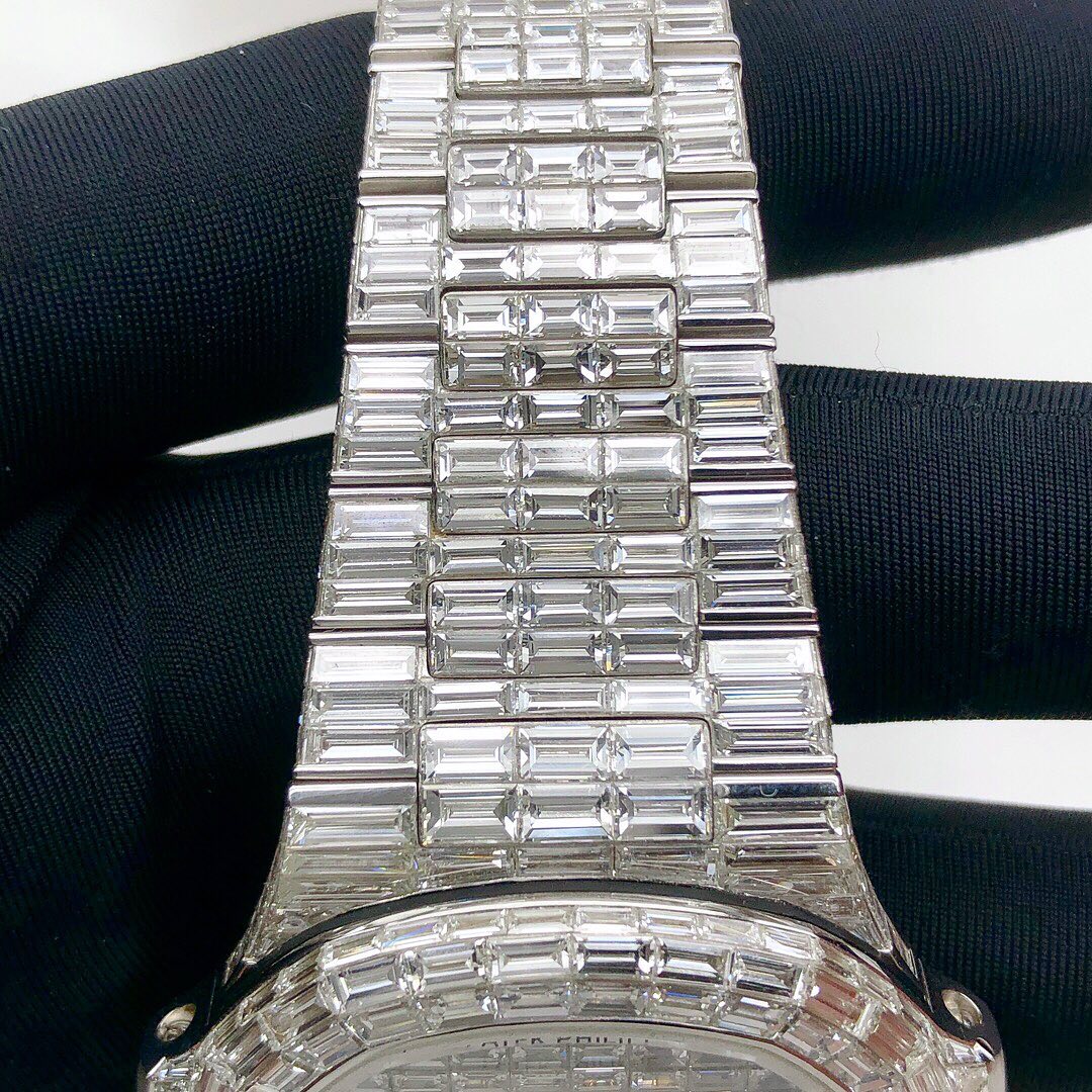 Patek Philippe Geneve VVS Moissanite Diamond Iced Out Watch