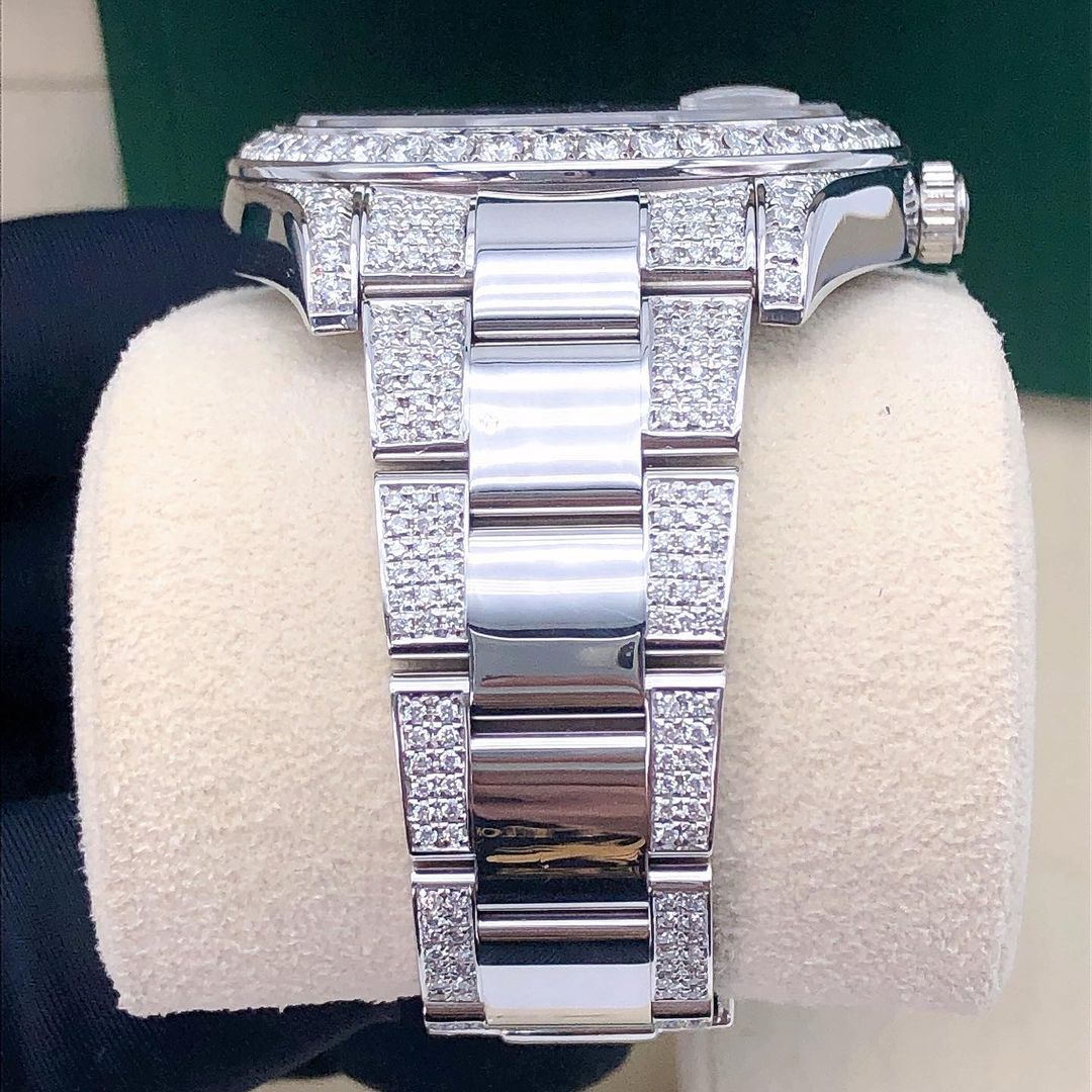 Rolex Datejust VVS Moissanite Diamond Iced Out Watch