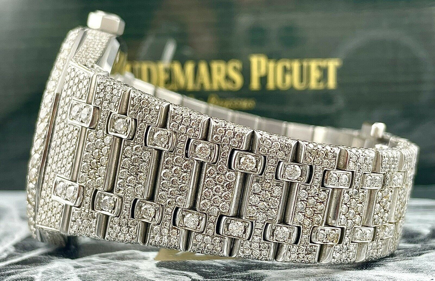 Audemars Piguet Royal Oak VVS Moissanite Diamond Iced Out Watch