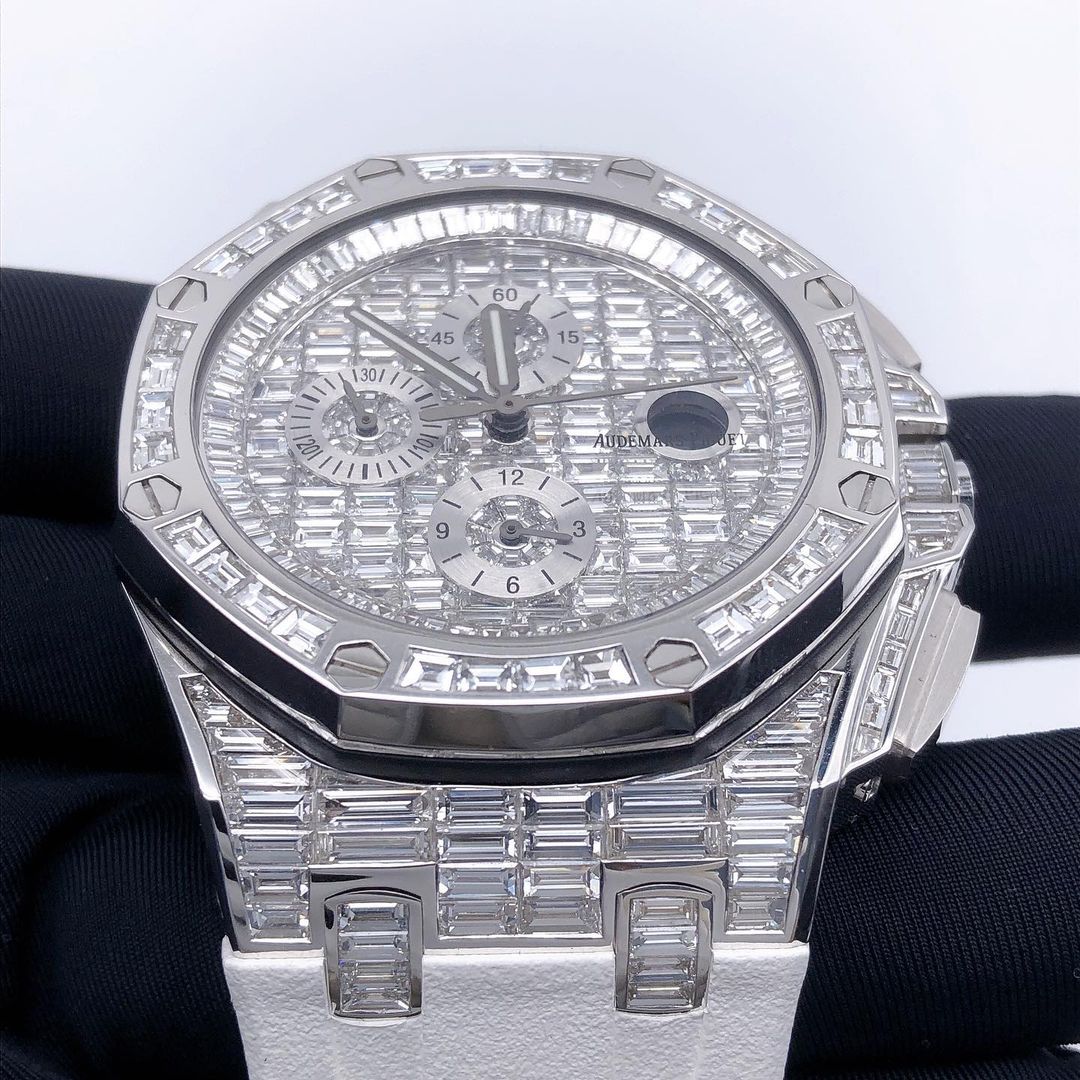 Audemars Piguet Royal Oak Offshore VVS Moissanite Diamond Iced Out Watch