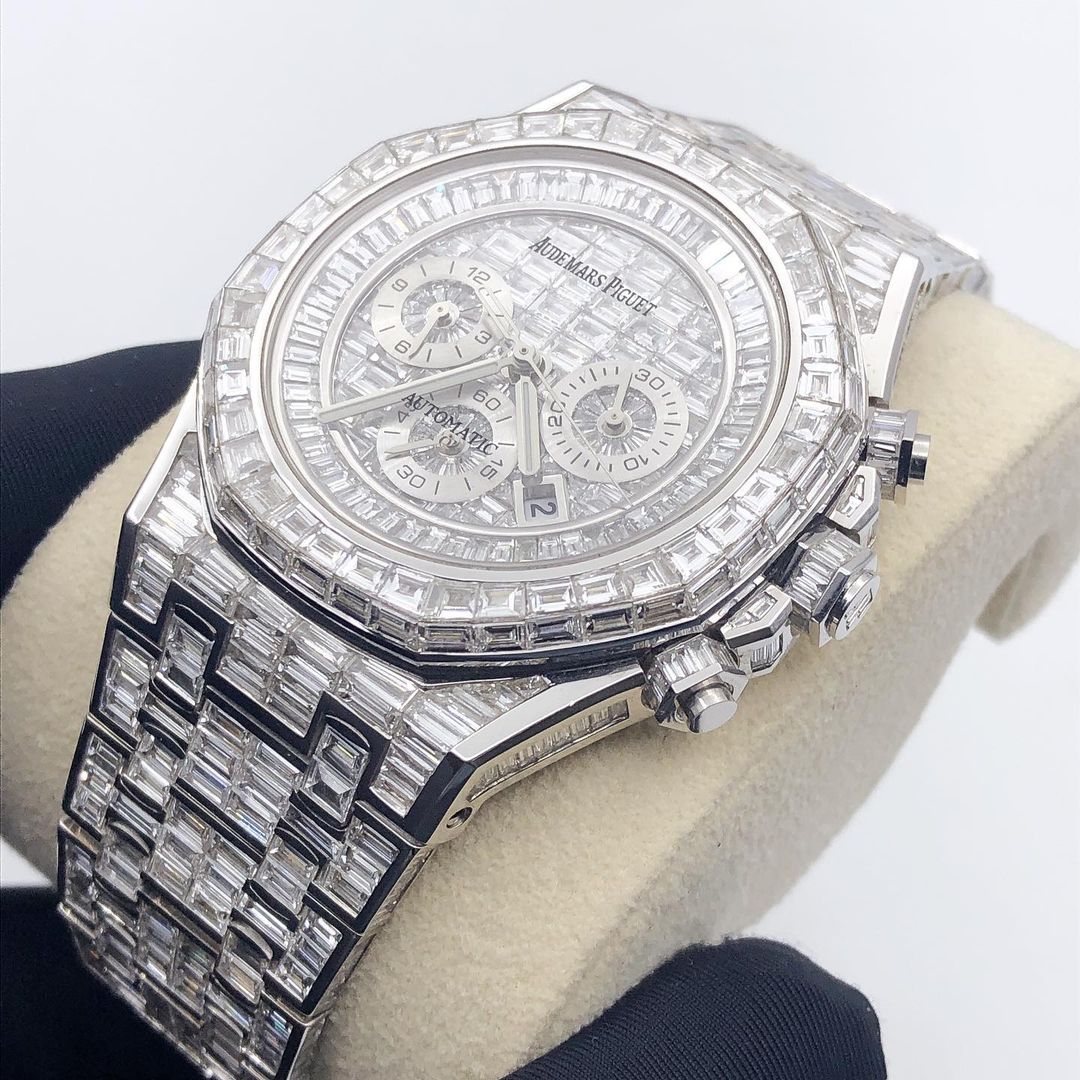 Audemars Piguet Royal Oak Offshore VVS Moissanite Diamond Iced Out Watch