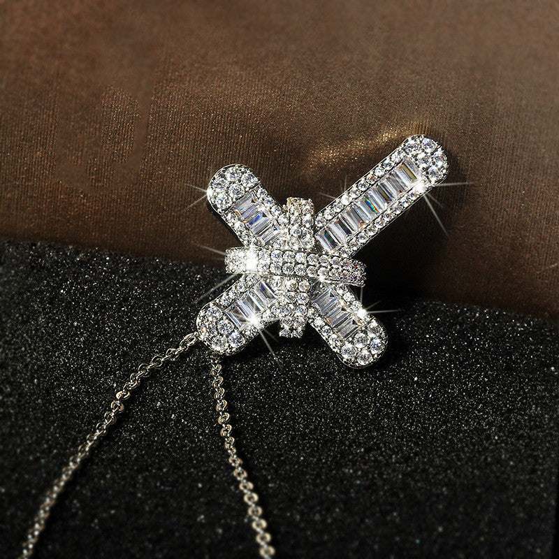 Custom Hand Made Cross Baguette Iced Out Pendant 925 Sterling Silver Moissanite Diamond / Initial Name Custom Pendant / HipHop Jewelry / Cross Pendant