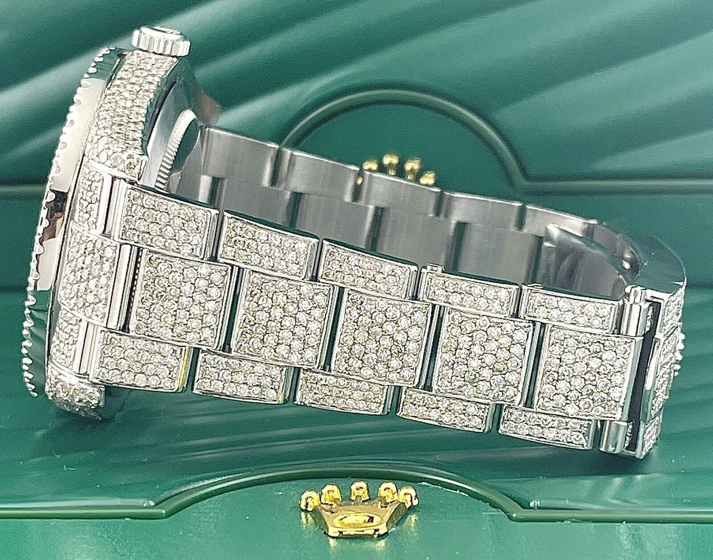 Rolex Datejust VVS Moissanite Diamond Iced Out Watch