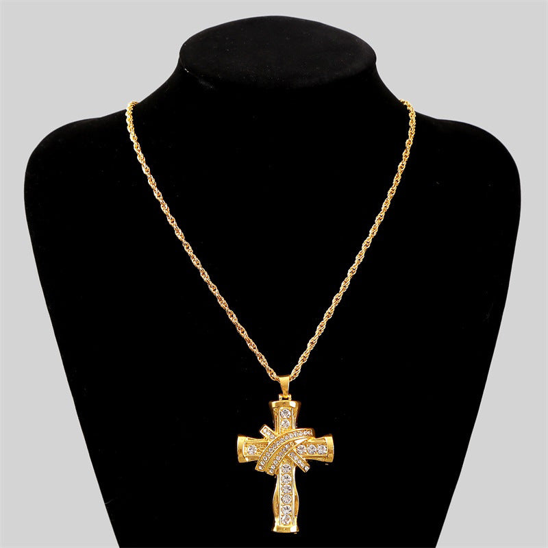 Custom Hand Made Cross Iced Out Pendant 925 Sterling Silver Moissanite Diamond / Initial Name Custom Pendant / HipHop Jewelry / Cross Pendant