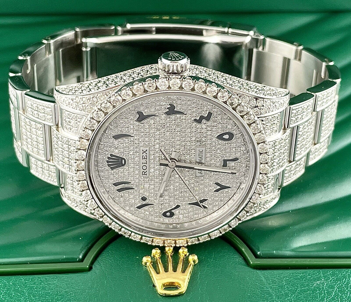 Rolex Datejust VVS Moissanite Diamond Iced Out Watch