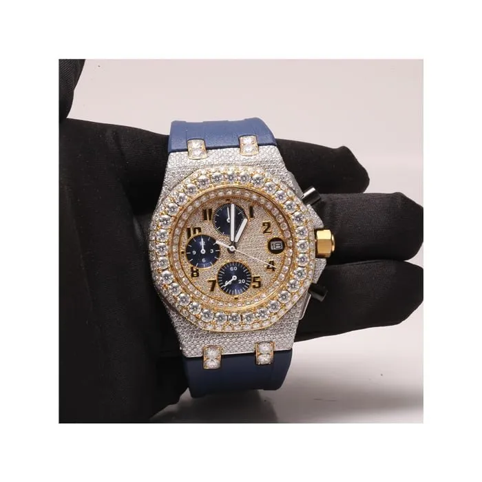 Audemars Piguet Royal Oak Offshore VVS Moissanite Diamond Iced Out Watch