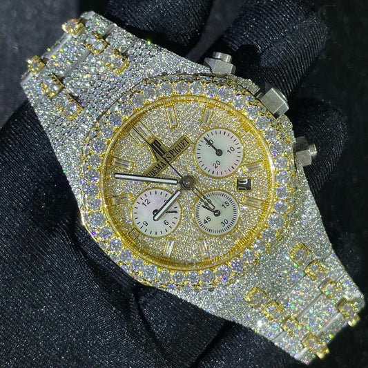 Audemars Piguet Royal Oak Offshore VVS Moissanite Diamond Iced Out Watch