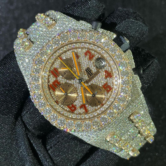 Audemars Piguet Royal Oak Offshore VVS Moissanite Diamond Iced Out Watch