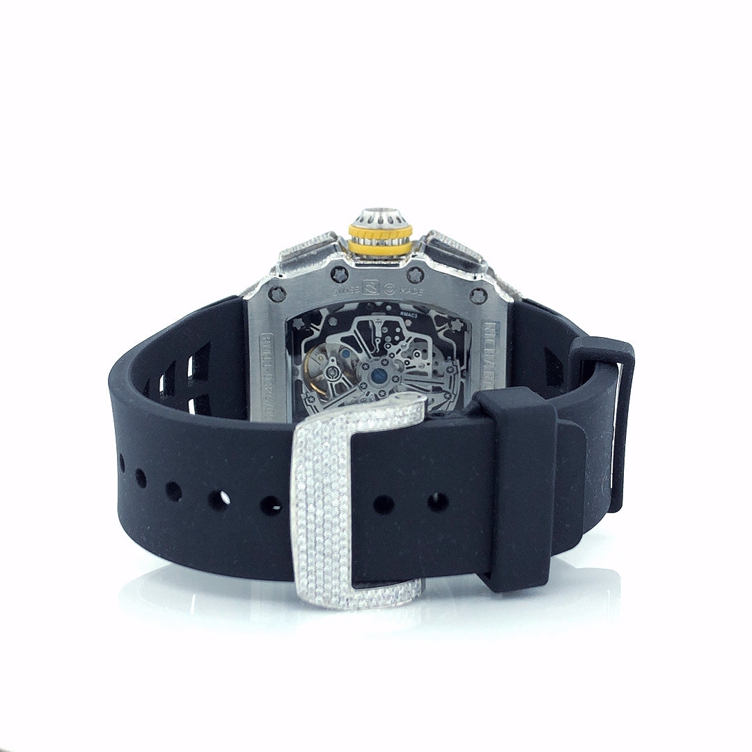 Richard Mille Skeleton VVS Moissanite Diamond Iced Out Watch