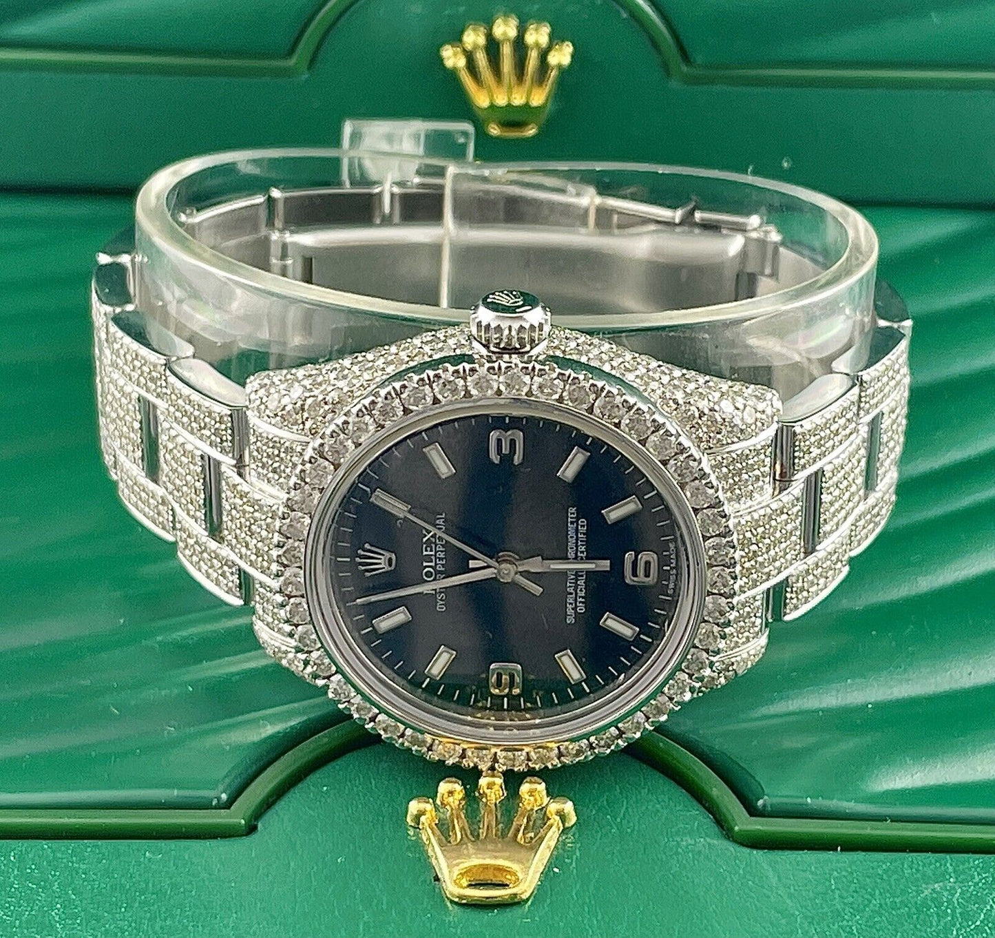 Rolex Datejust VVS Moissanite Diamond Iced Out Watch