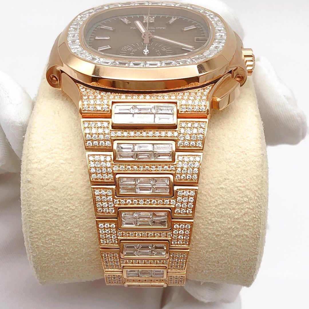 Patek Philippe Geneve VVS Moissanite Diamond Iced Out Watch