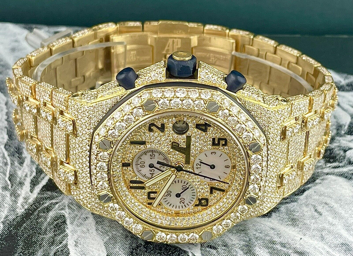 Audemars Piguet Royal Oak Offshore VVS Moissanite Diamond Iced Out Watch