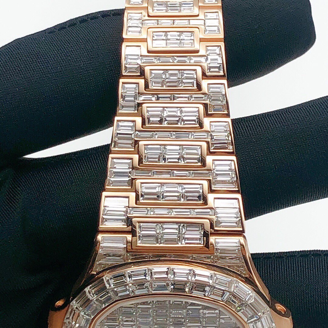 Patek Philippe Geneve VVS Moissanite Diamond Iced Out Watch