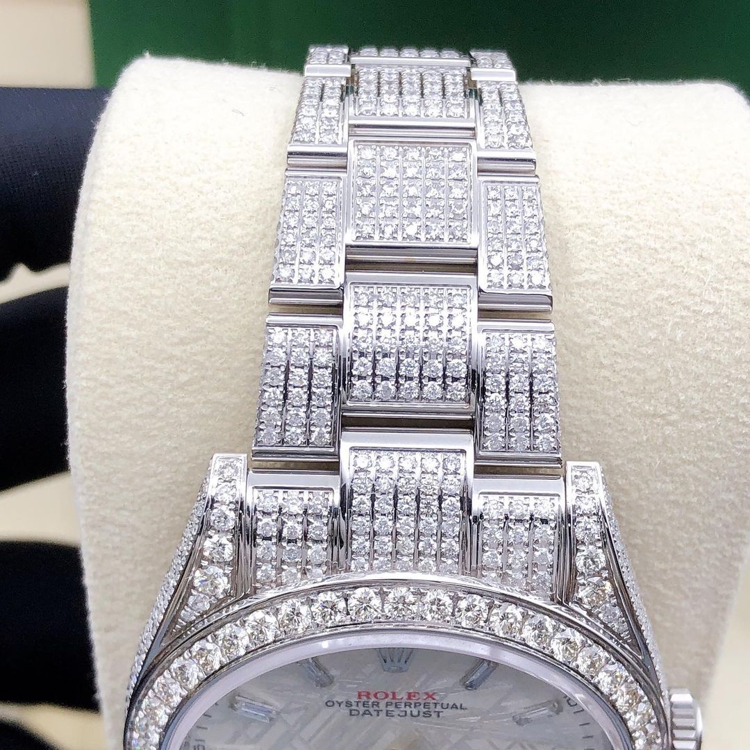 Rolex Datejust VVS Moissanite Diamond Iced Out Watch