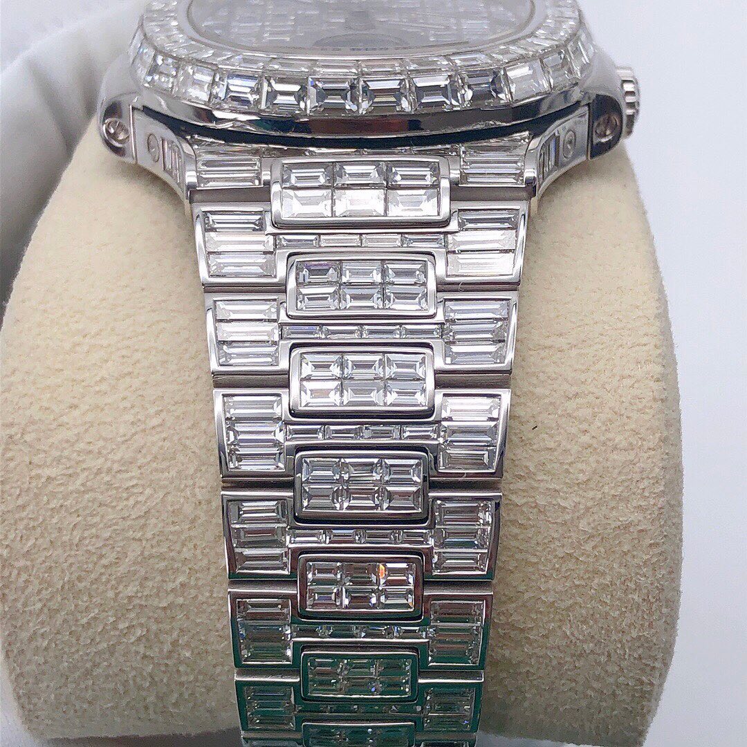 Patek Philippe Geneve VVS Moissanite Diamond Iced Out Watch