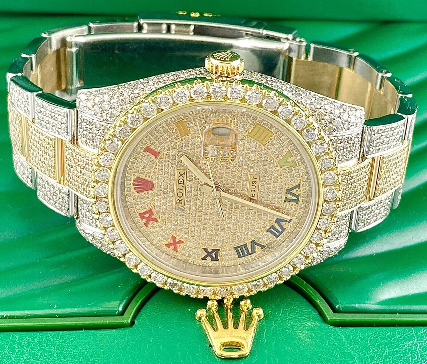 Rolex Datejust VVS Moissanite Diamond Iced Out Watch