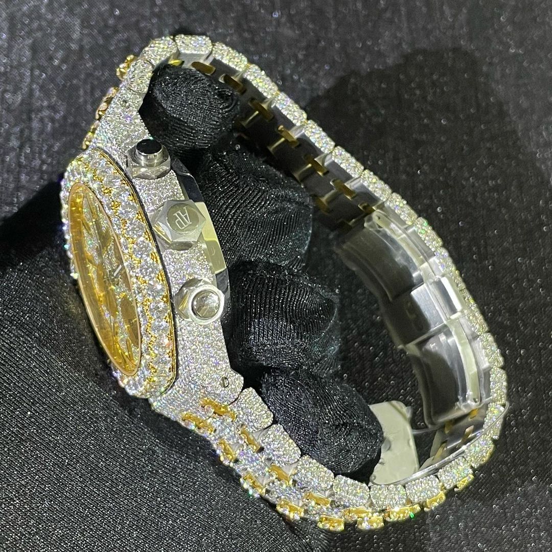 Audemars Piguet Royal Oak Offshore VVS Moissanite Diamond Iced Out Watch