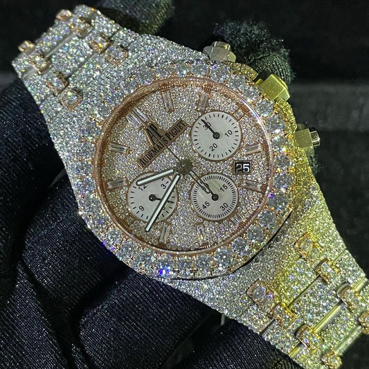 Audemars Piguet Royal Oak Offshore VVS Moissanite Diamond Iced Out Watch