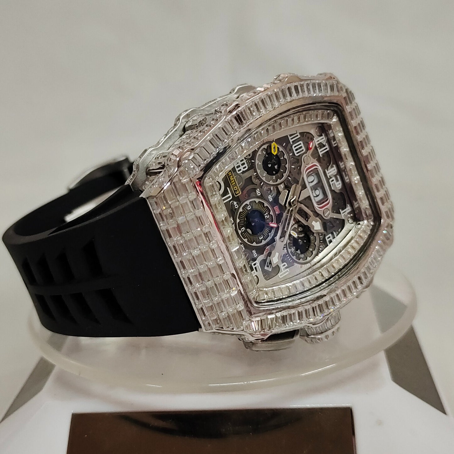 Richard Mille Baguette VVS Moissanite Diamond Iced Out Watch