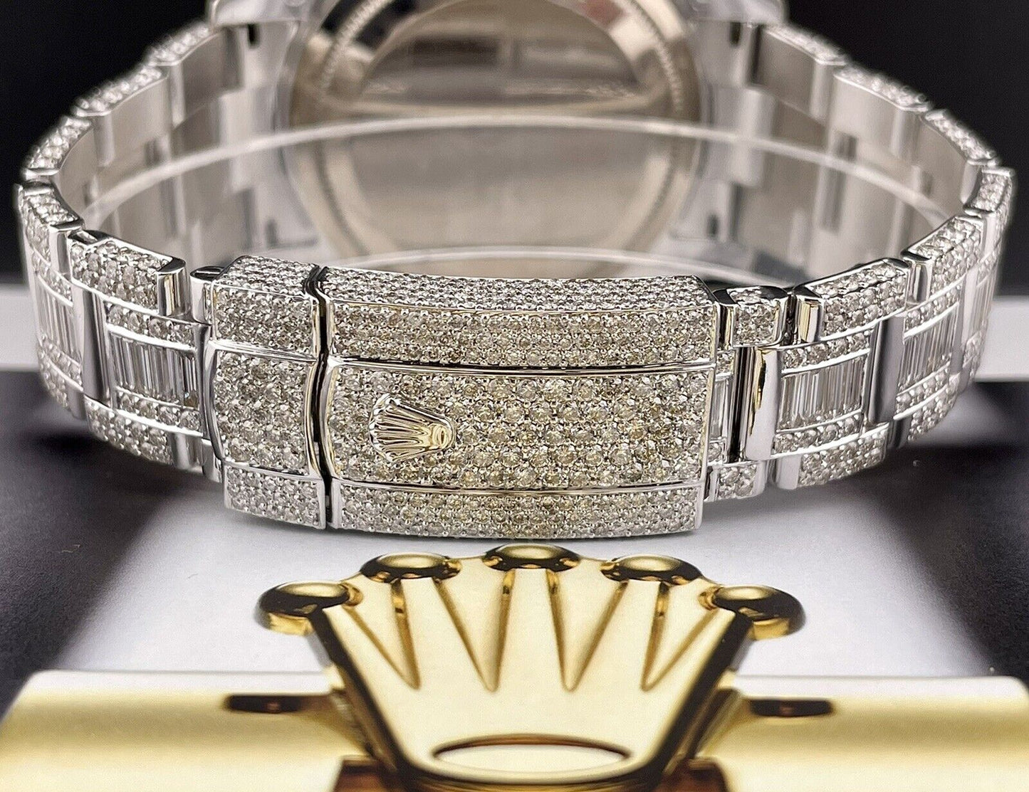 Rolex Skydweller VVS Moissanite Diamond Iced Out Watch