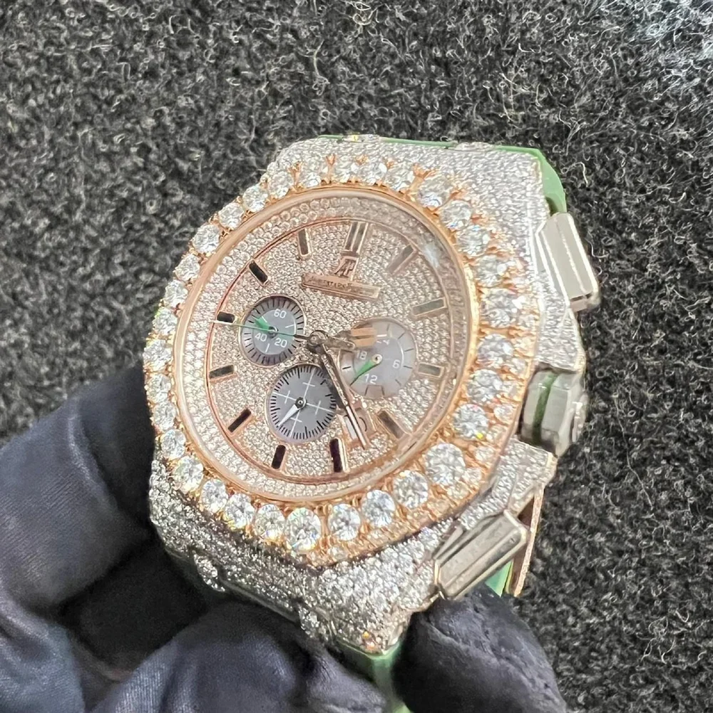 Audemars Piguet Royal Oak Offshore VVS Moissanite Diamond Iced Out Watch