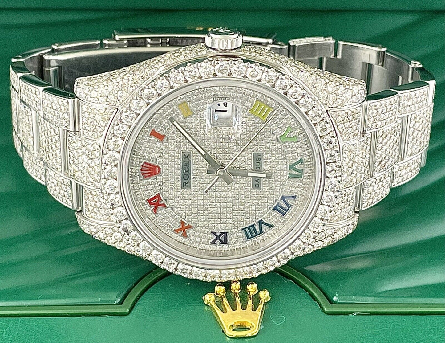 Rolex Datejust VVS Moissanite Diamond Iced Out Watch