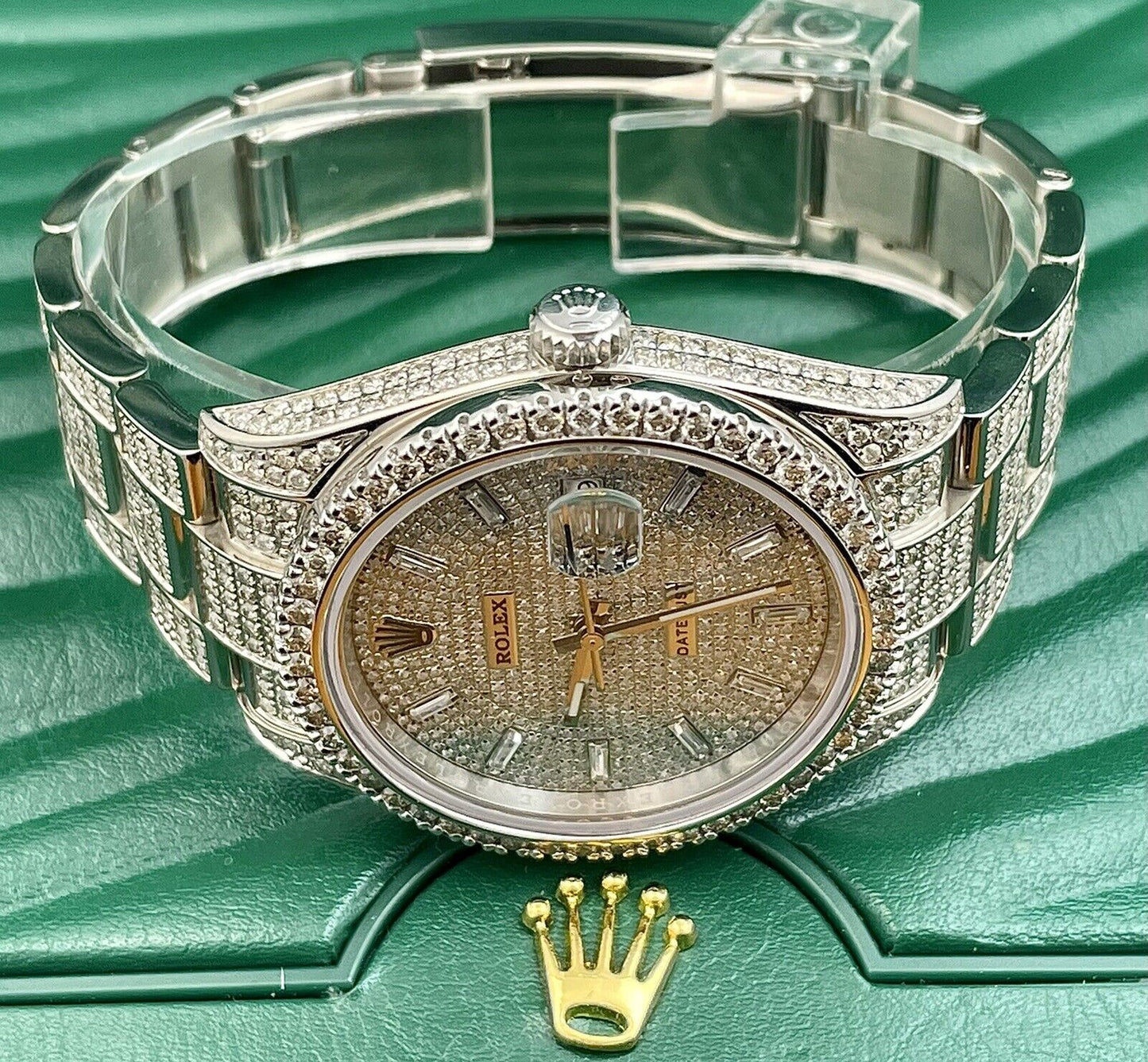 Rolex Datejust VVS Moissanite Diamond Iced Out Watch