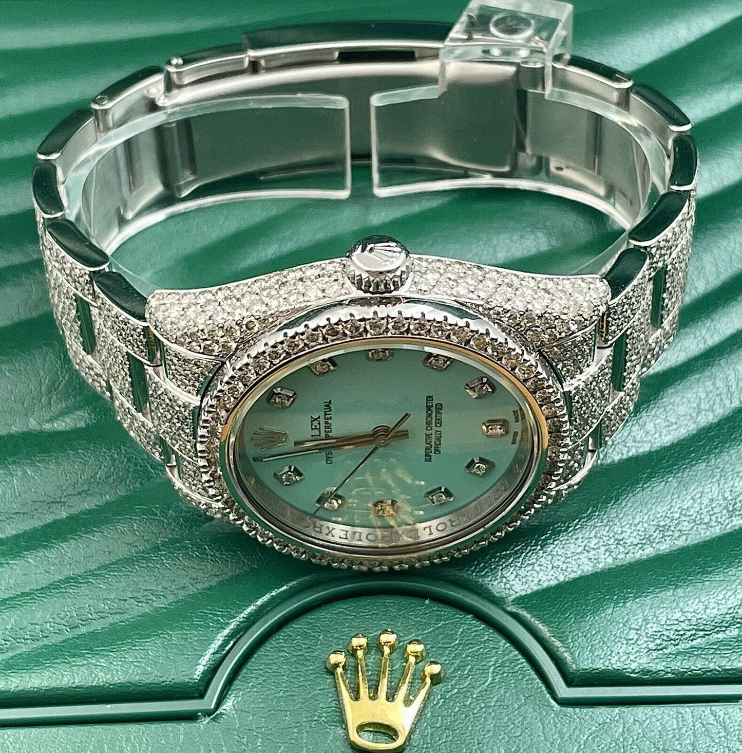 Rolex Datejust VVS Moissanite Diamond Iced Out Watch