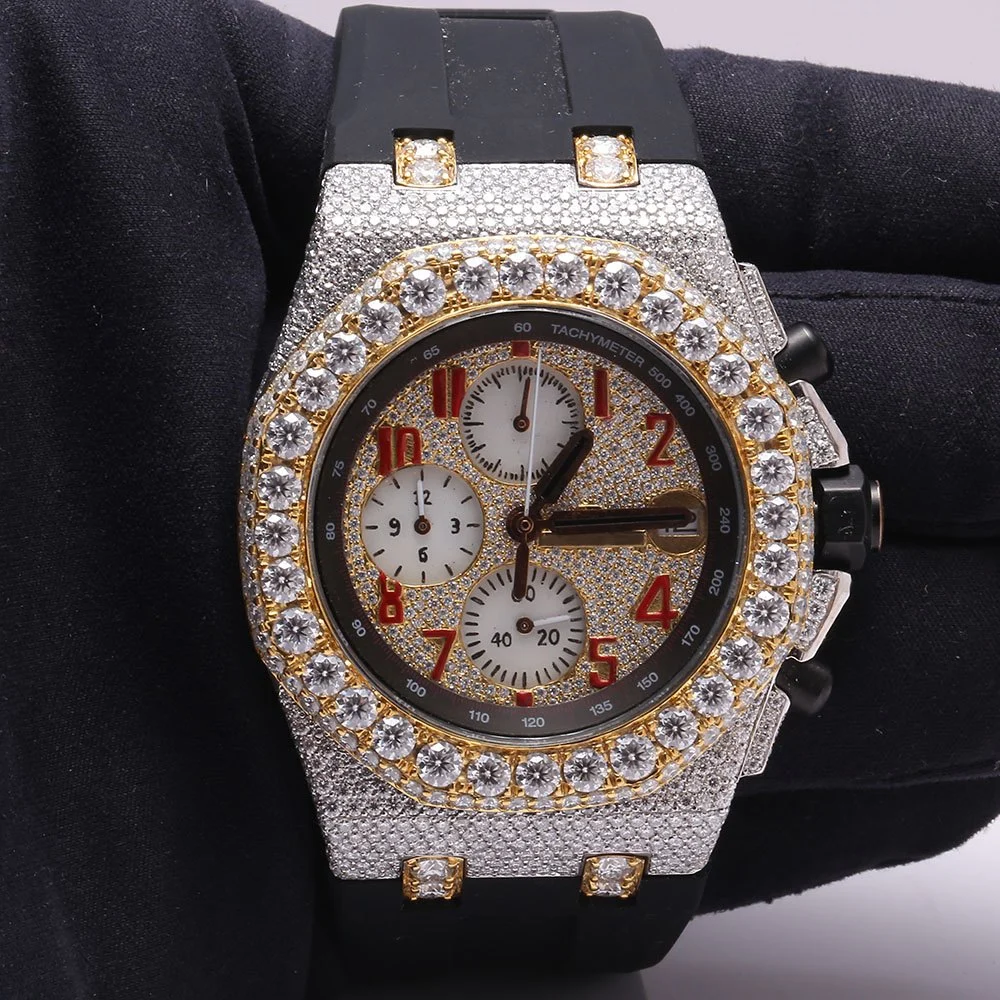 Audemars Piguet Royal Oak Offshore VVS Moissanite Diamond Iced Out Watch