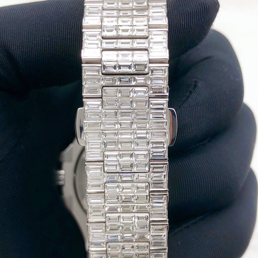 Patek Philippe Geneve VVS Moissanite Diamond Iced Out Watch