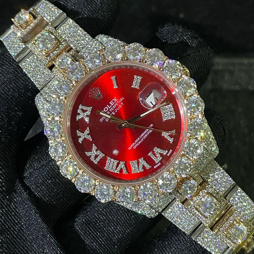 Rolex Datejust VVS Moissanite Diamond Customized Design Iced Out Watch