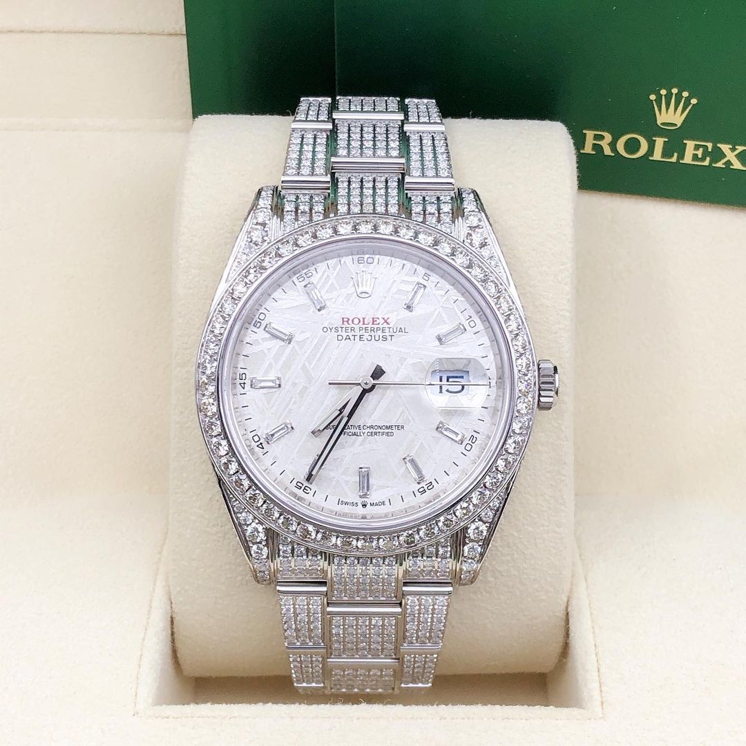 Rolex Datejust VVS Moissanite Diamond Iced Out Watch