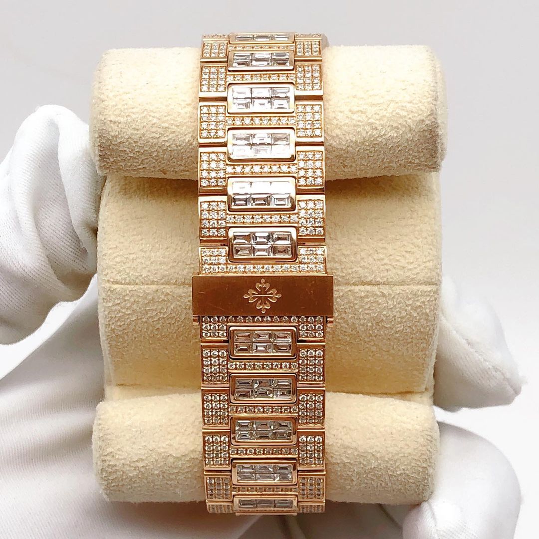 Patek Philippe Geneve VVS Moissanite Diamond Iced Out Watch