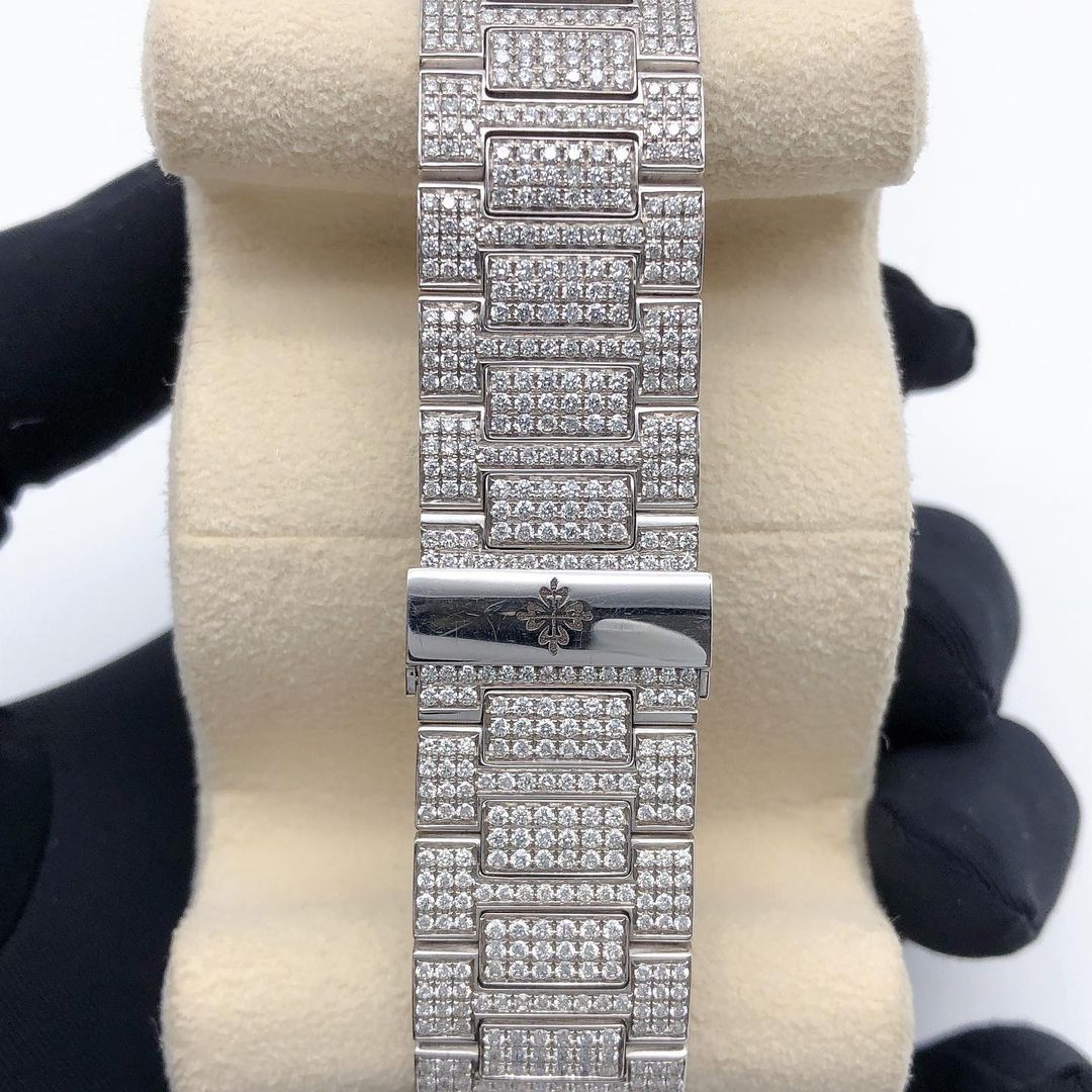 Patek Philippe Geneve VVS Moissanite Diamond Iced Out Watch