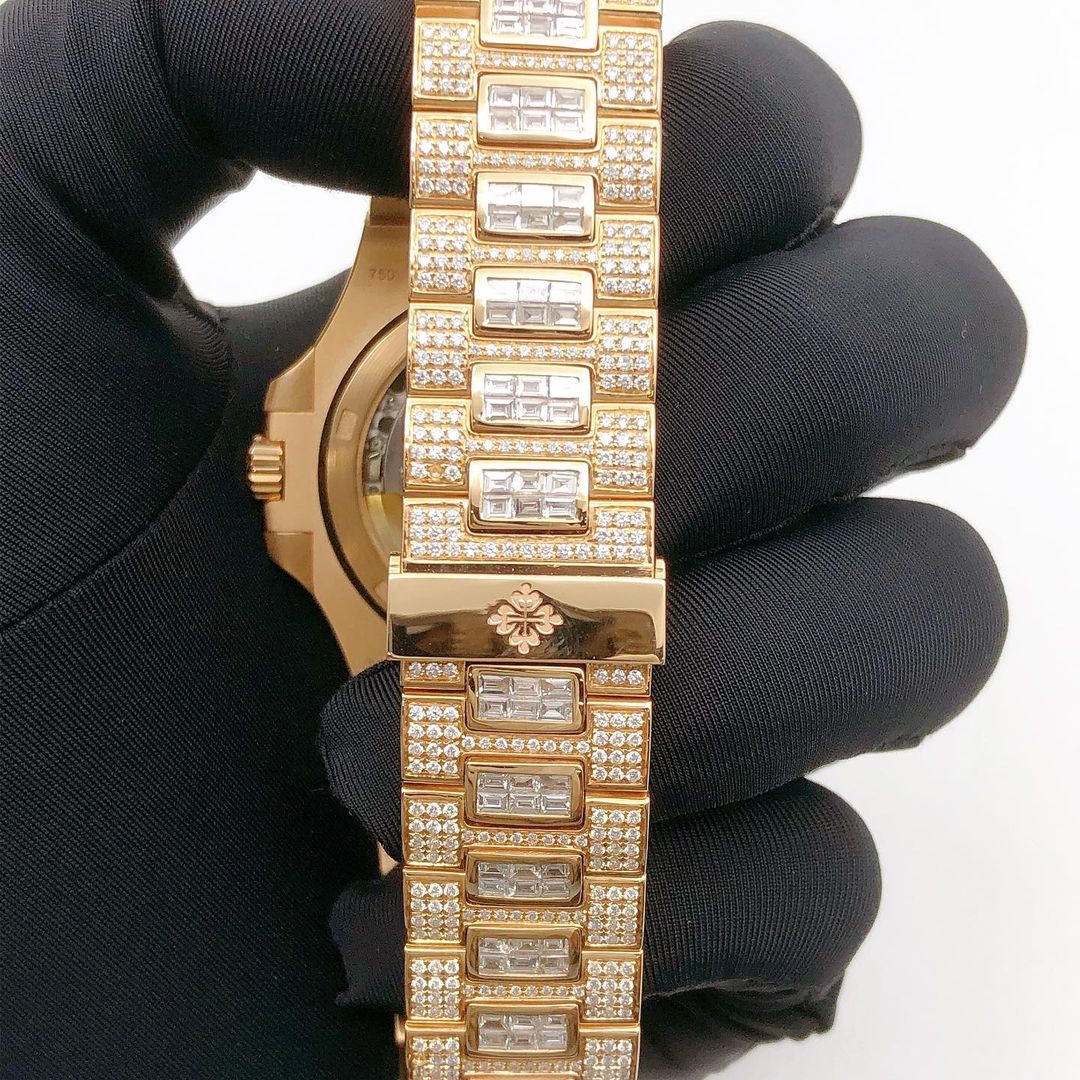 Patek Philippe Geneve VVS Moissanite Diamond Iced Out Watch