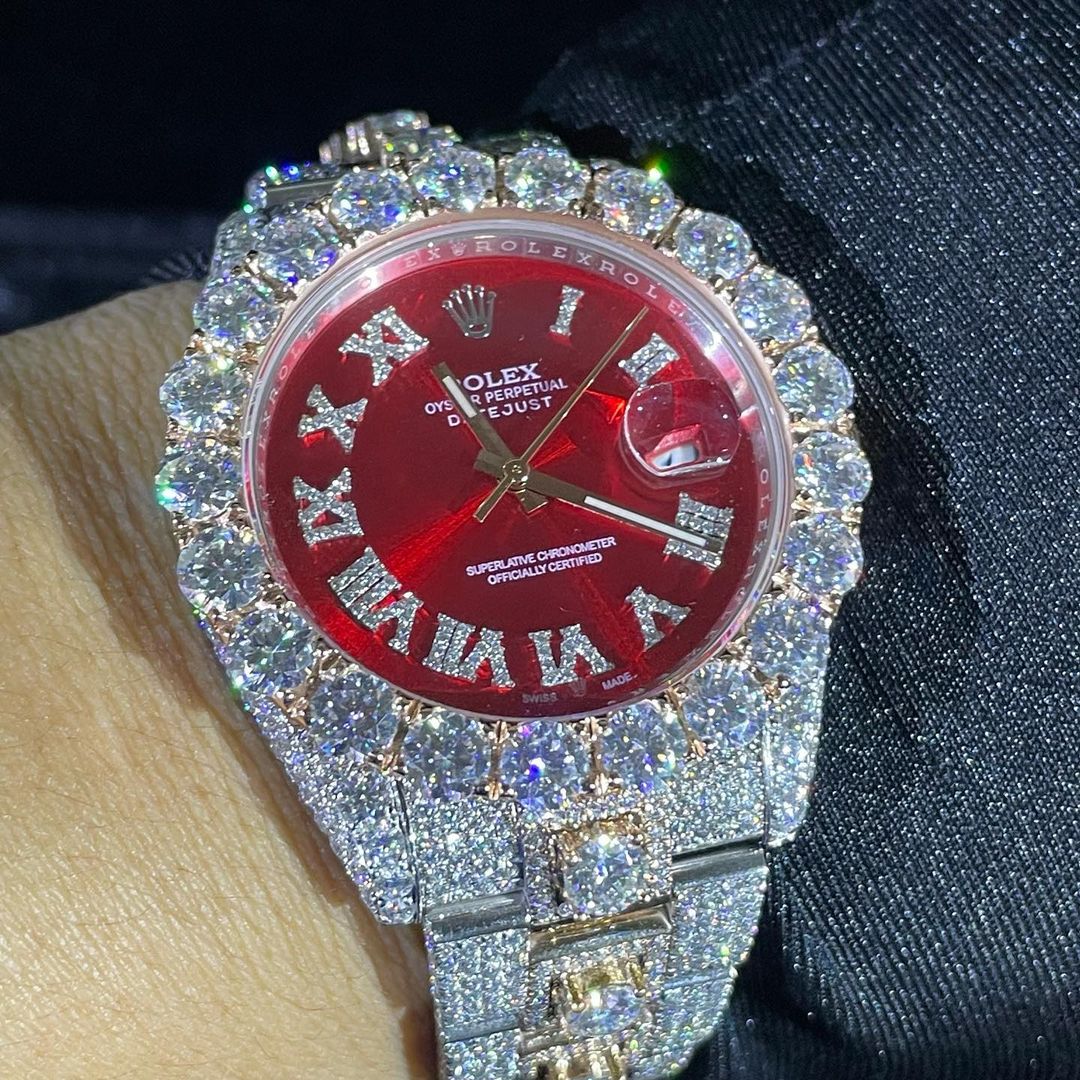 Rolex Datejust VVS Moissanite Diamond Customized Design Iced Out Watch